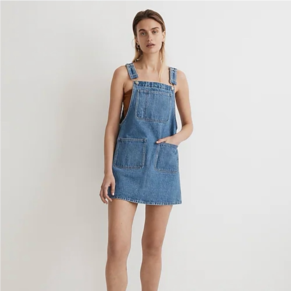 ❤️ Madewell denim overall mini dress NWT ❤️